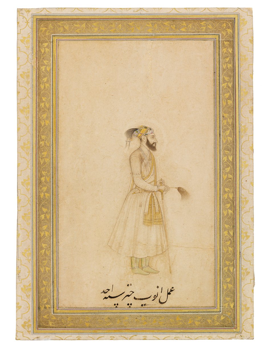 Porträtt av kejsaren Aurangzeb, Indien av Anup Chattar