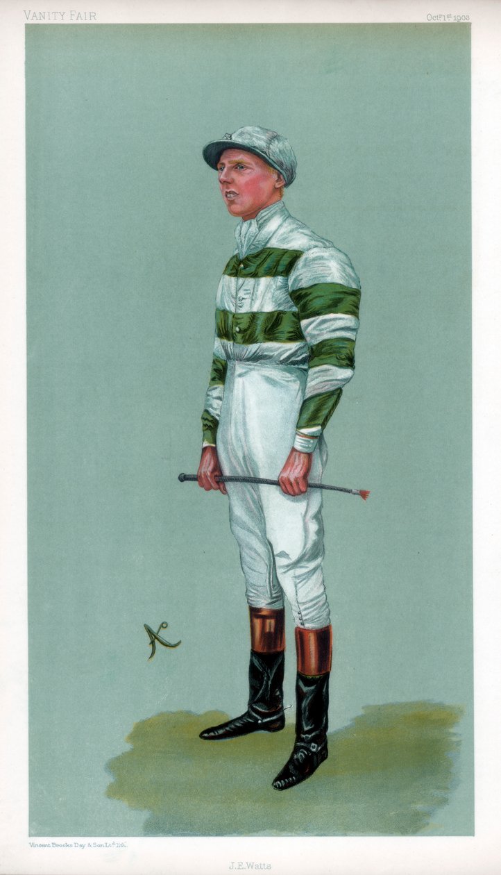 John Evelyn Watts, brittisk jockey, 1903. av Ao
