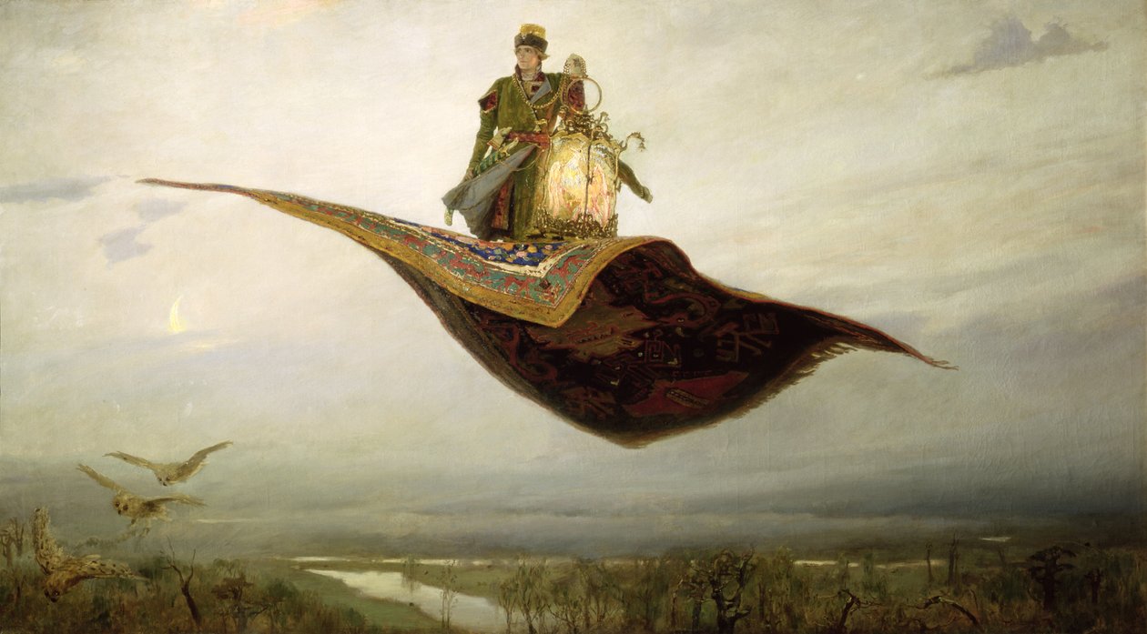 Den magiska mattan, 1880 av Apollinari Mikhailovich Vasnetsov