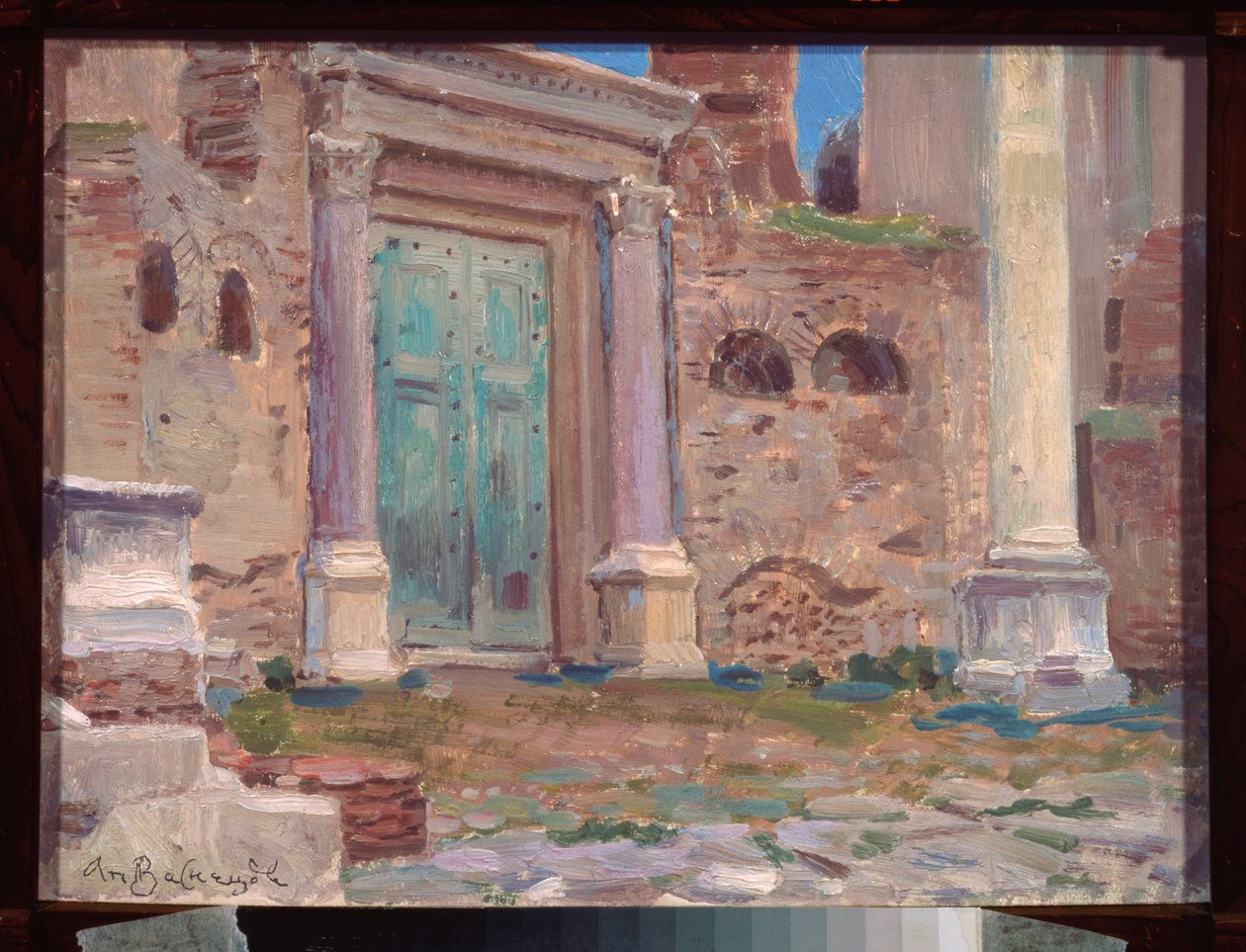 Le temple de Janus a Rome (Italien) (Janus tempel i Rom) - Verk av Appolinari Mikhaylovich Vasnetsov (1856-1933), olja på kartong, rysk konst 1800-talet - N Yaroshenko Art Museum, Kislovodsk (Ryssland) av Apollinari Mikhailovich Vasnetsov
