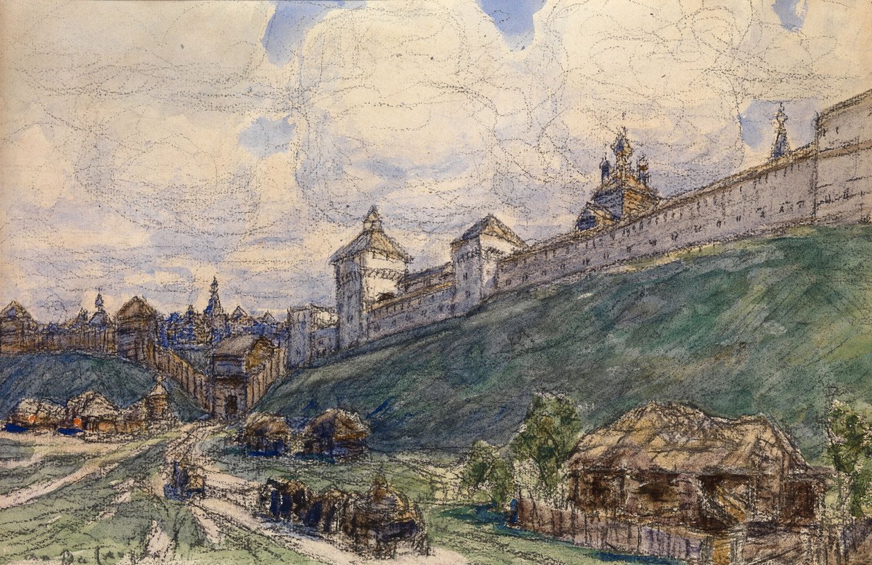 Serpukhov på 1600-talet av Apollinari Mikhailovich Vasnetsov