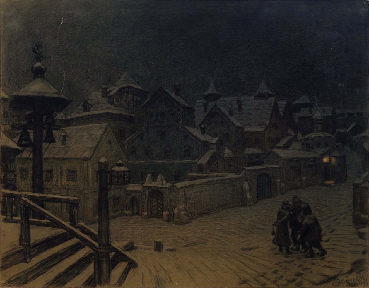 Boyars herrgårdar sover, 1918 av Apollinari Mikhailovich Vasnetsov