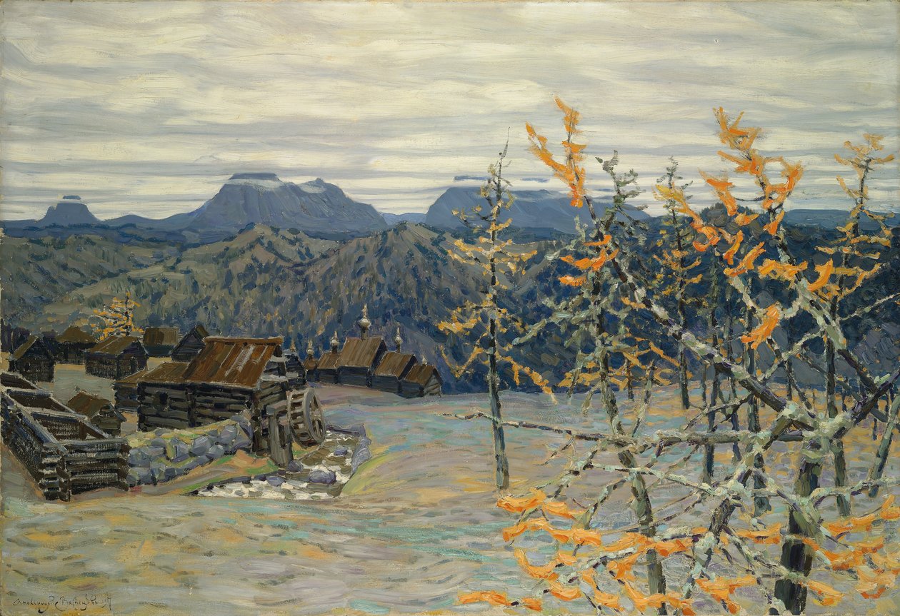 By i Uralbergen av Apollinari Mikhailovich Vasnetsov