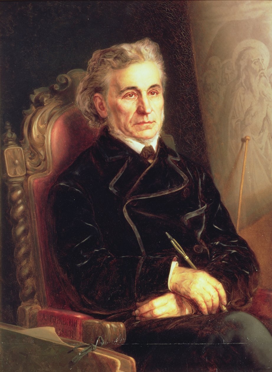 Porträtt av Fjodor Bruni (1799-1875), 1871 av Apollinary Goravsky