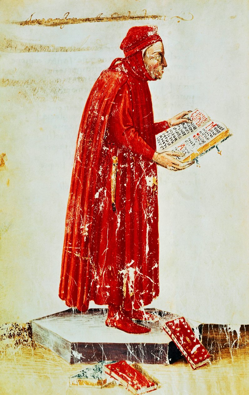 Porträtt av Lino Coluccio Salutati (Stignano av Apollonio di Giovanni di Tommaso