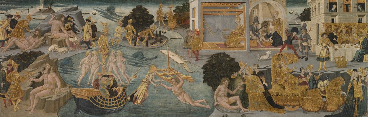 Ulysses äventyr, 1435-45 av Apollonio di Giovanni di Tommaso