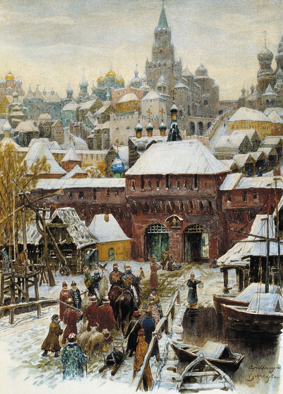 Moskva på 1600 -talet, i slutet av 1800 -talet - början av 1900 -talet. av Appolinari Mikhaylovich Vasnetsov