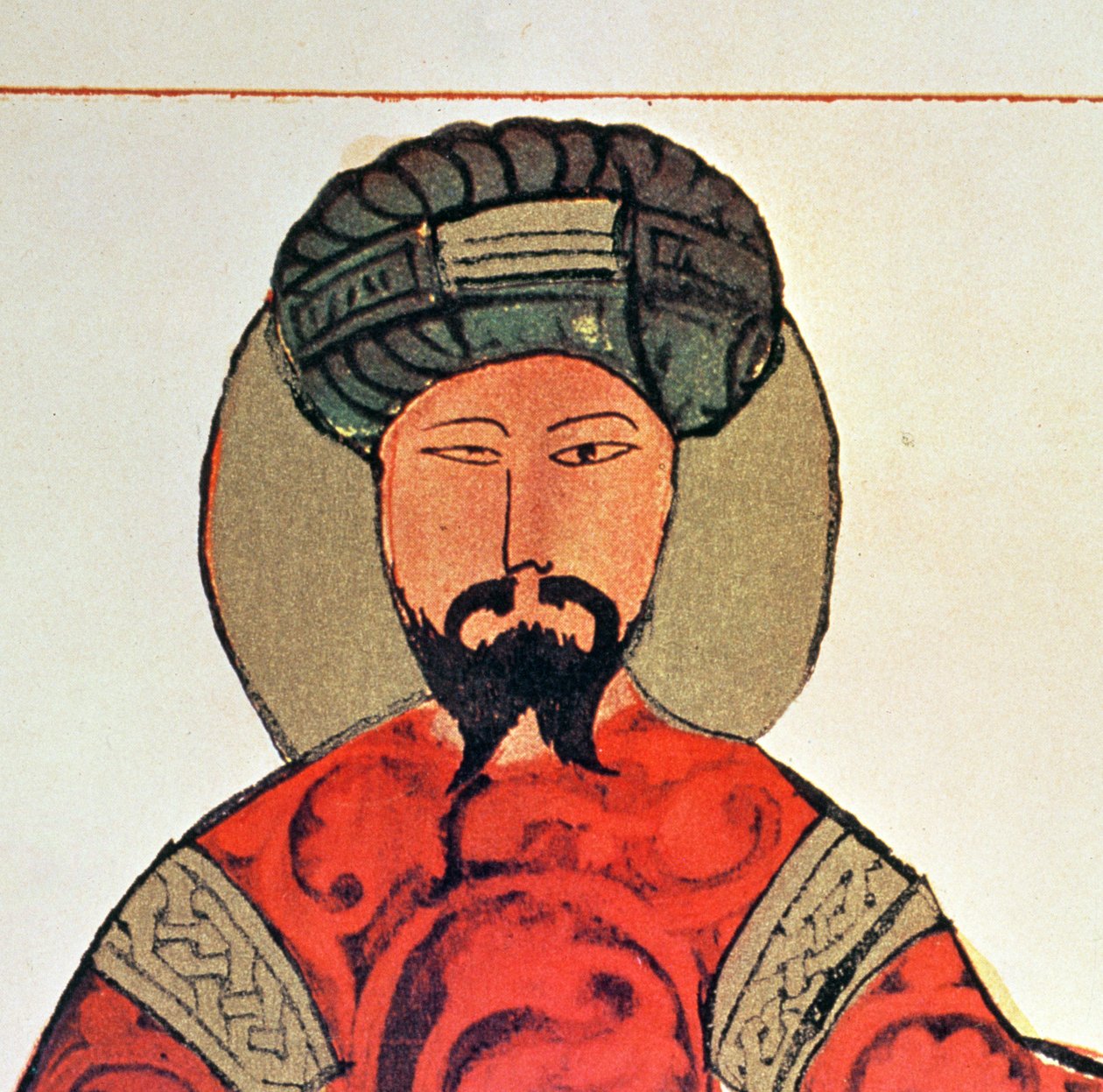 Porträtt av Saladin (1138-93) (detalj av 4623) av Arabic School