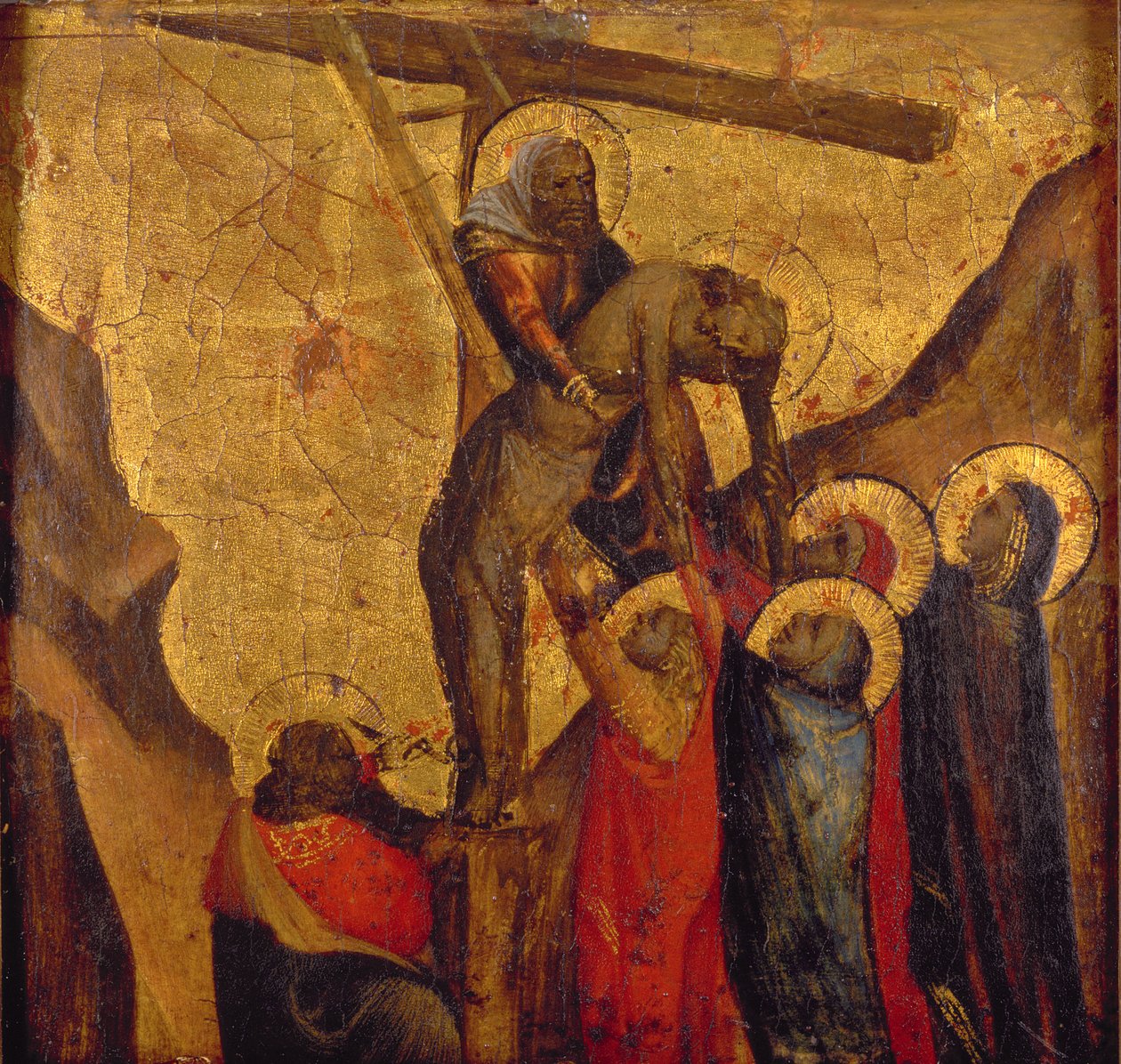 Kristi avsättning från korset (panel) av Arcangelo di Cola da Camerino