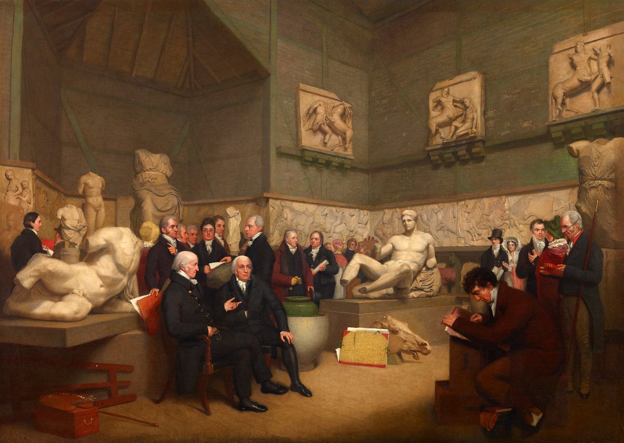 Förvaltarna i det tillfälliga Elgin-rummet, 1819 av Archibald Archer