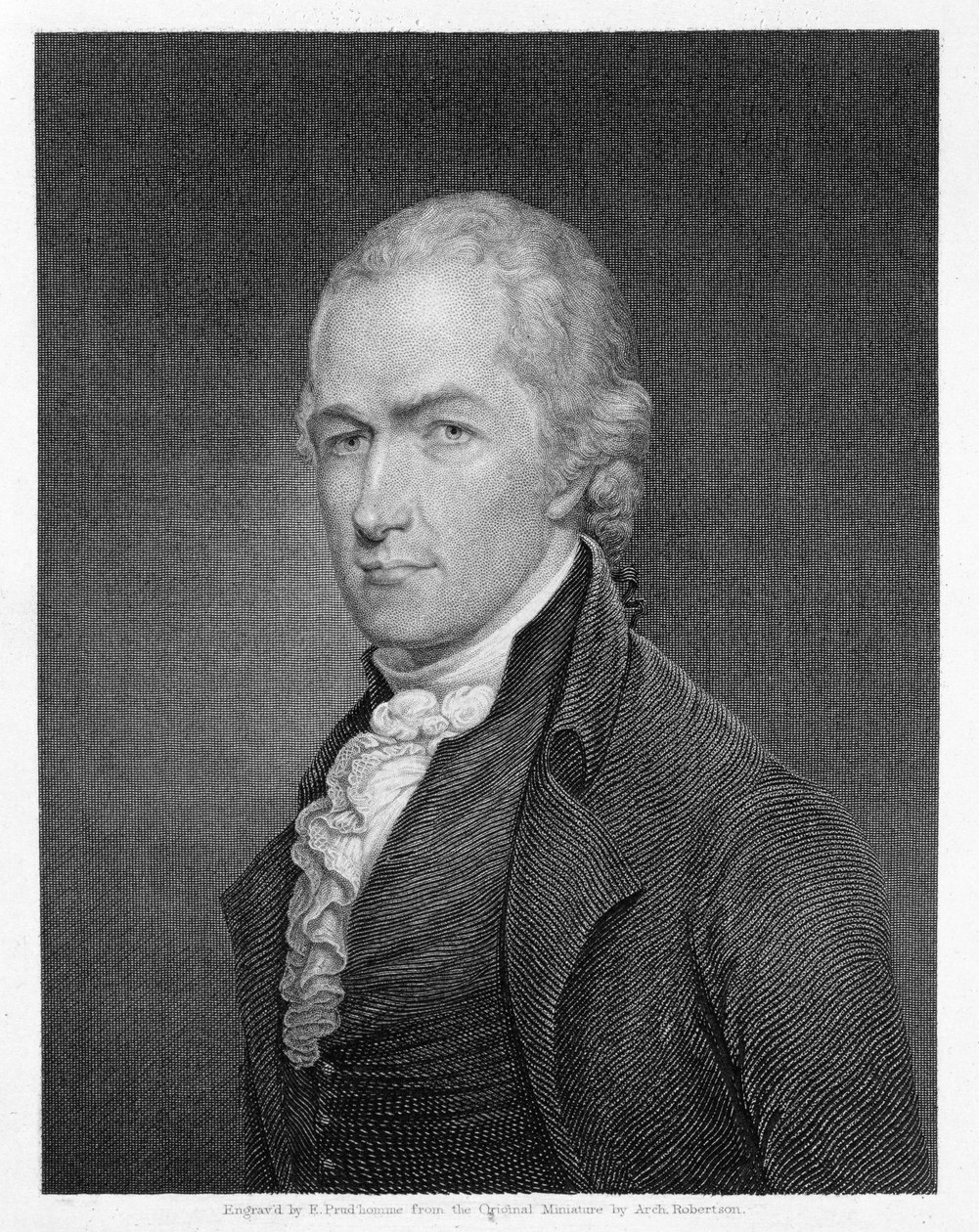 Alexander Hamilton (1757-1804) graverad av John Francis Eugene Prud