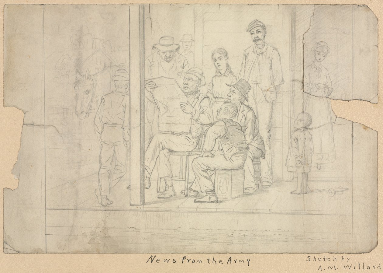 Sketch - Nyheter från armén. av Archibald Willard