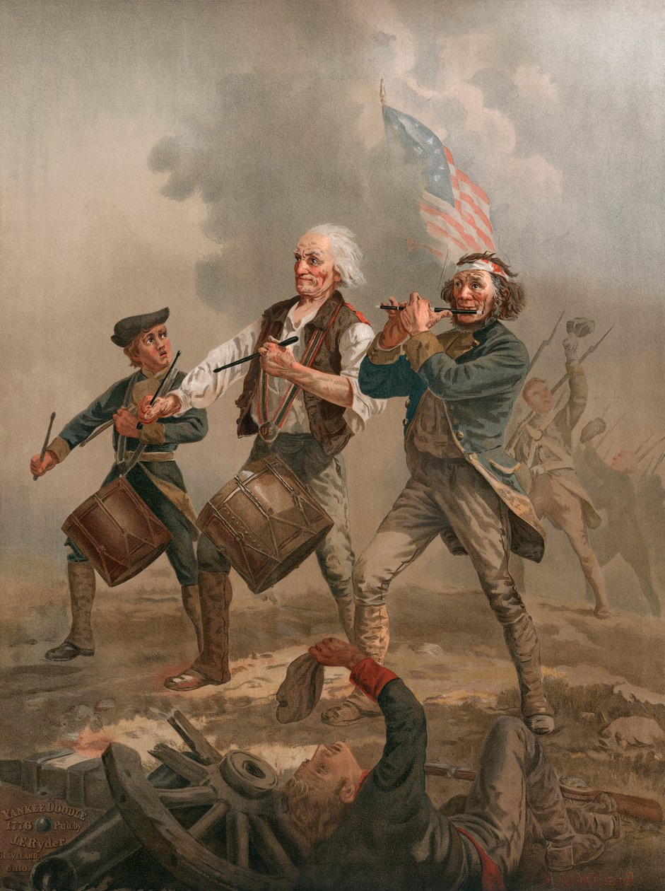 Yankee Doodle eller The Spirit of ’76, c.1875 (kromolitografi) av Archibald Willard