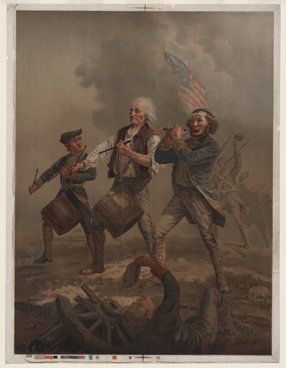 Yankee doodle 1776, ca 1876 (kromolitografi) av Archibald Willard