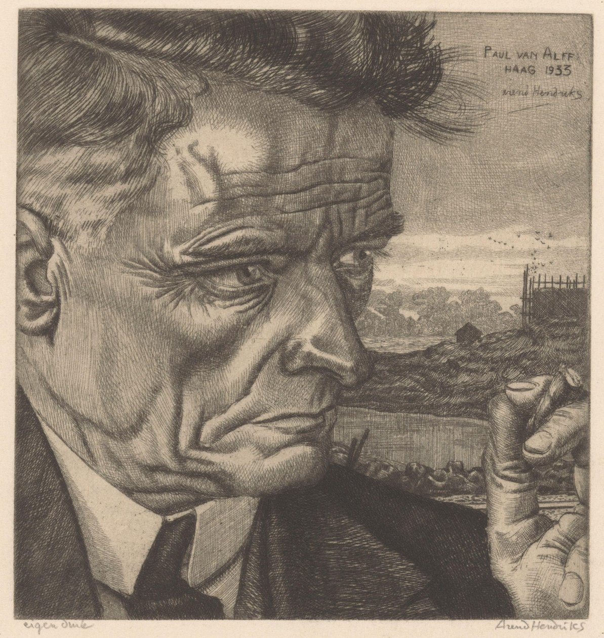 ポール・ヴァン・アルフスウェディッシュの肖像 av Arend Hendriks (signed by artist)