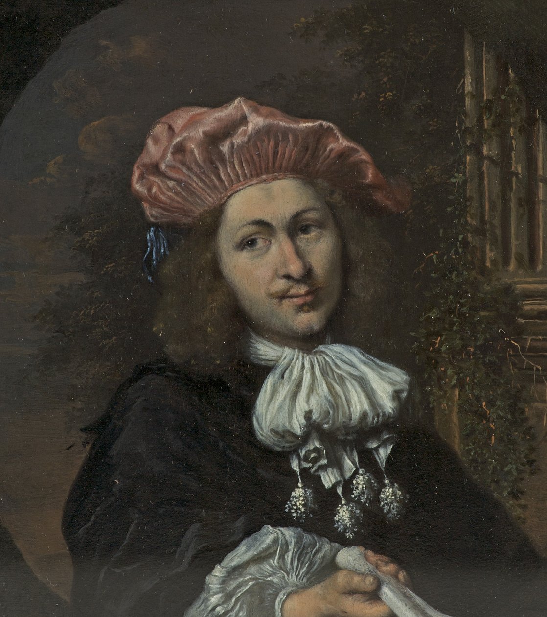 Porträtt av en man, ca 1672-80 (olja på koppar) av Arie de Vois