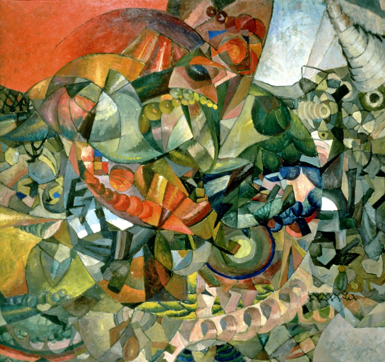 Allegori över det patriotiska kriget 1812, 1914 av Aristarkh Vasilievic Lentulov