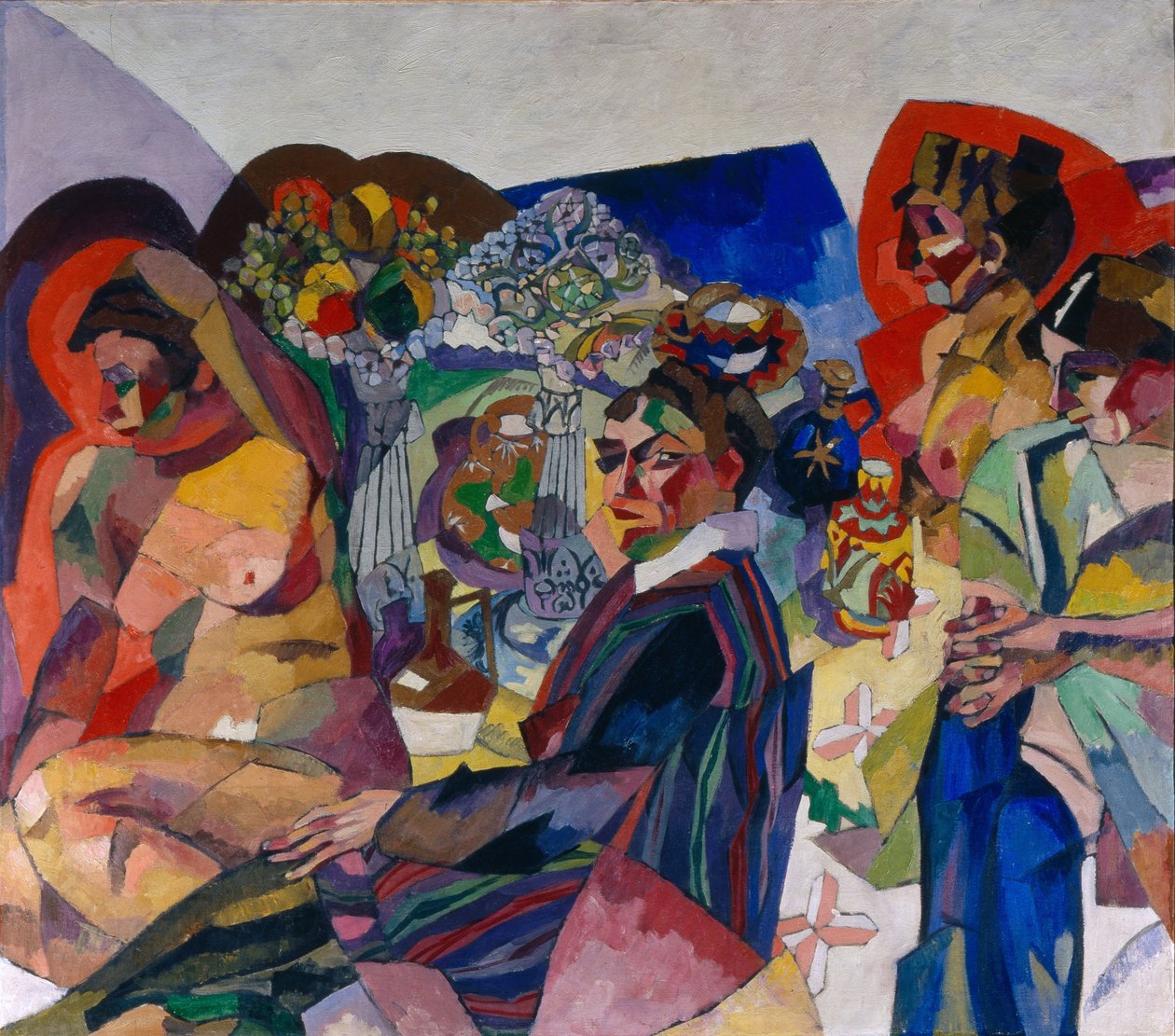 Företag vid bordet, 1916 av Aristarkh Vasilievic Lentulov
