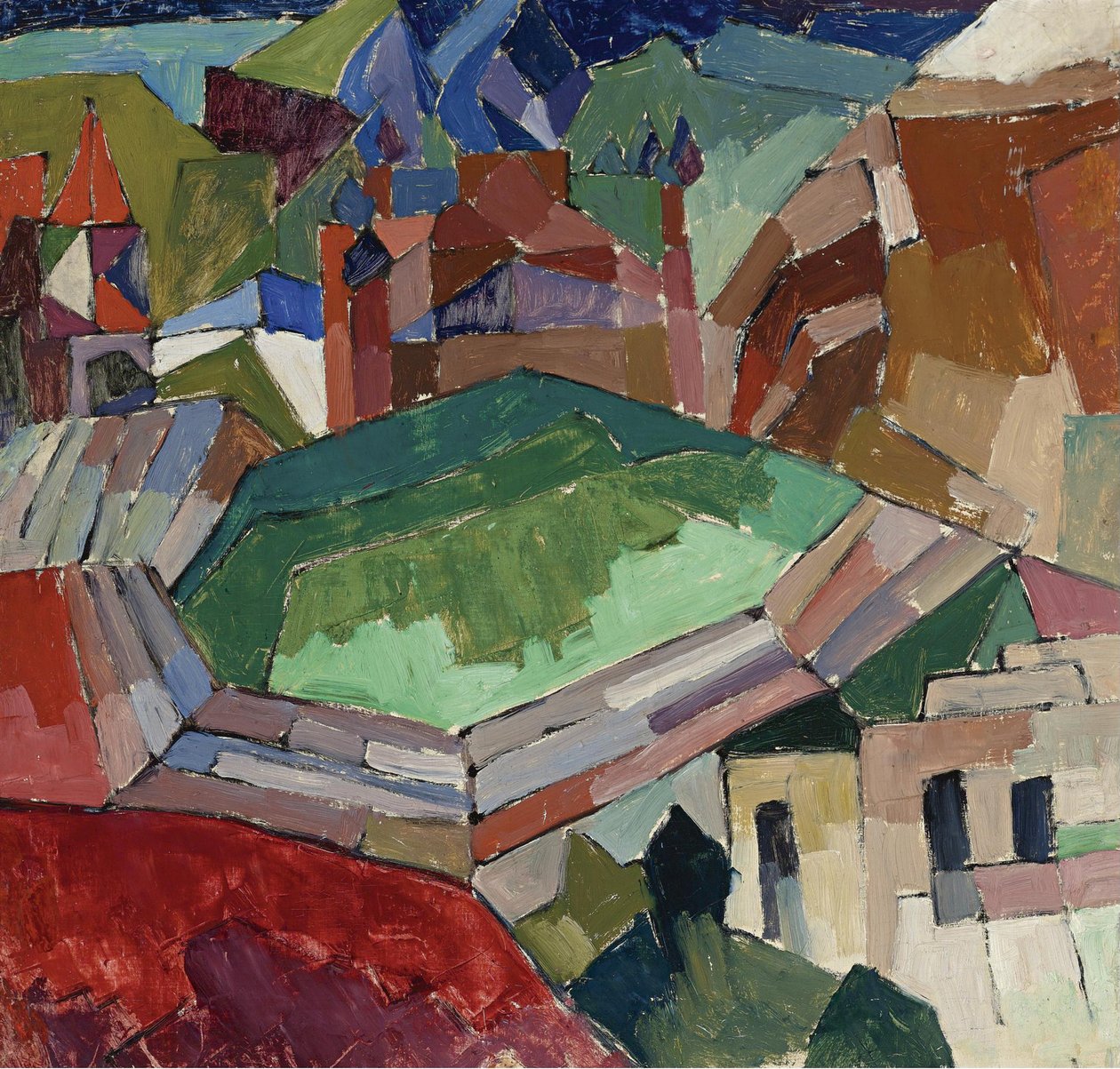 Stad i södra Ryssland, 1914-1916 av Aristarkh Vasilievic Lentulov