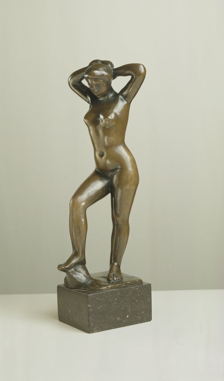 Badare med upphöjda armar (brons) av Aristide Maillol