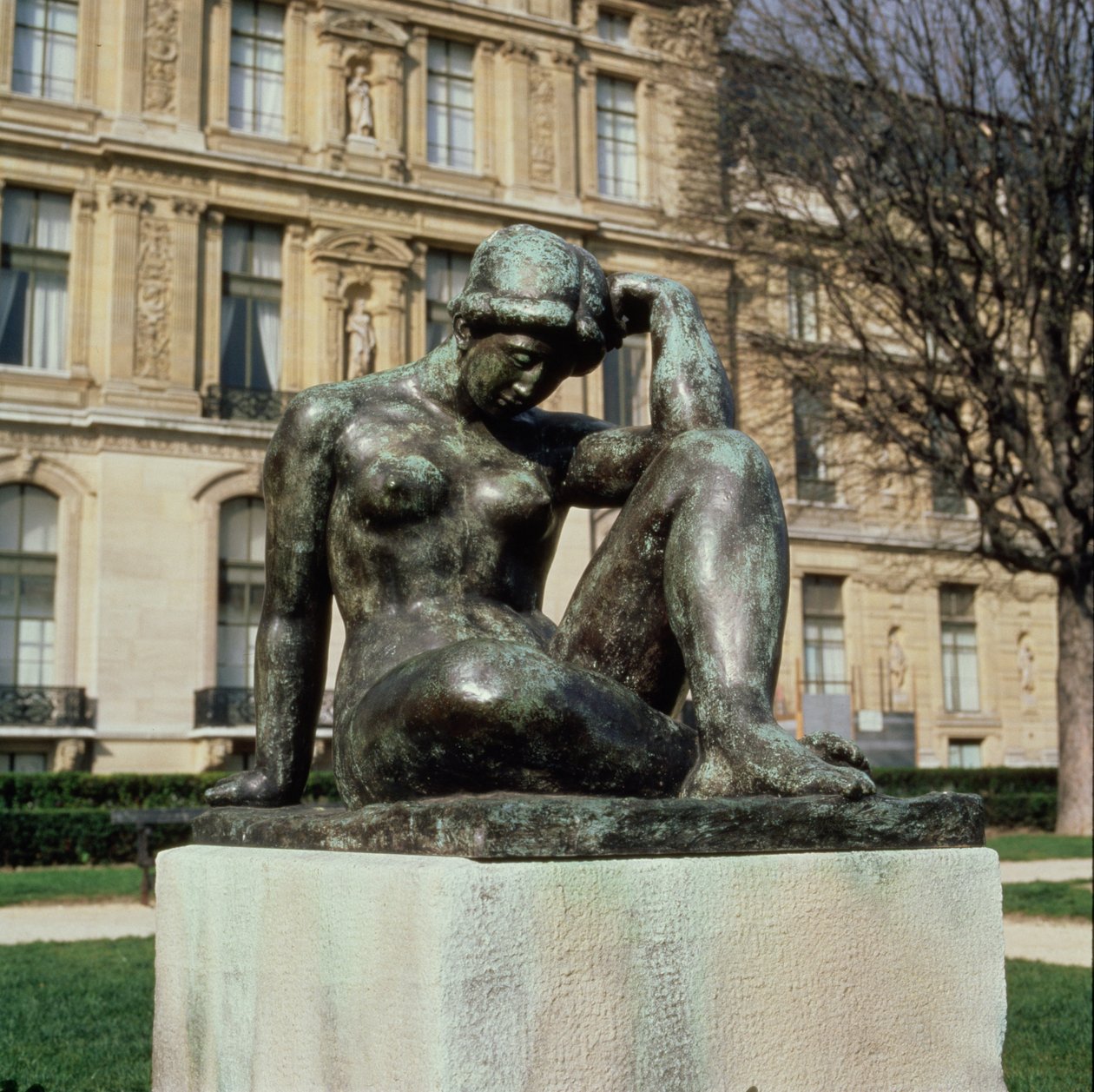 La Mediterranee, Place du Carrousel, Louvren, Paris, 1902-05 (brons) (se (160258-160261 för andra vyer) av Aristide Maillol