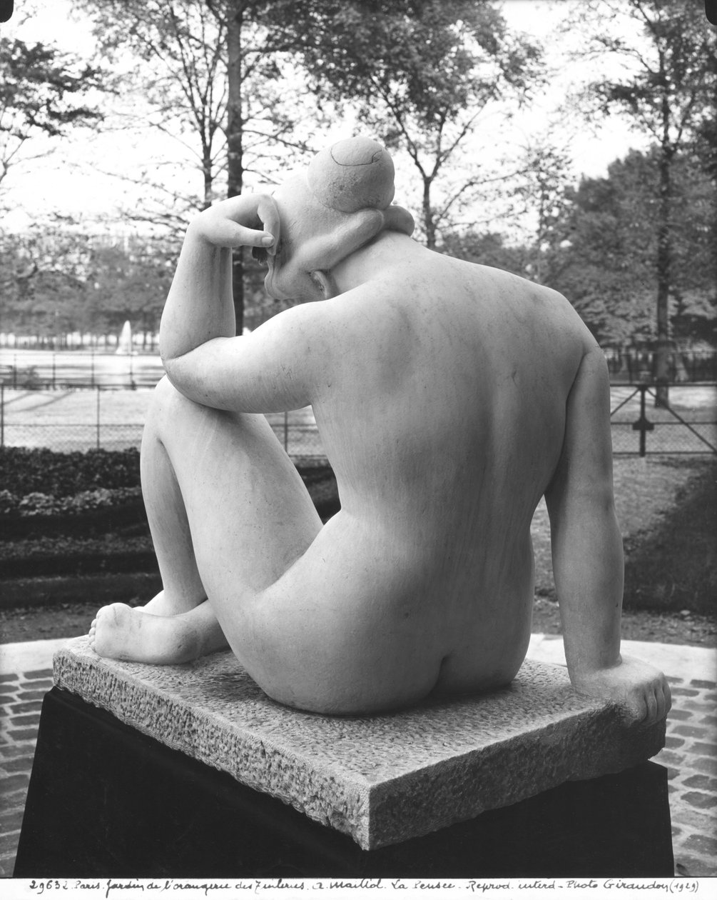Medelhavet, eller Tanken, sett bakifrån, 1923 (se även 253097) (marmor) av Aristide Maillol