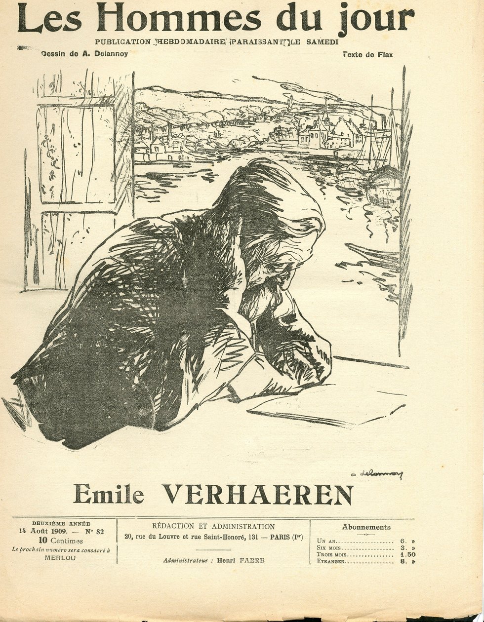 Omslag till ""The Men of the Day"", Satirical in B & W av Aristide Delannoy