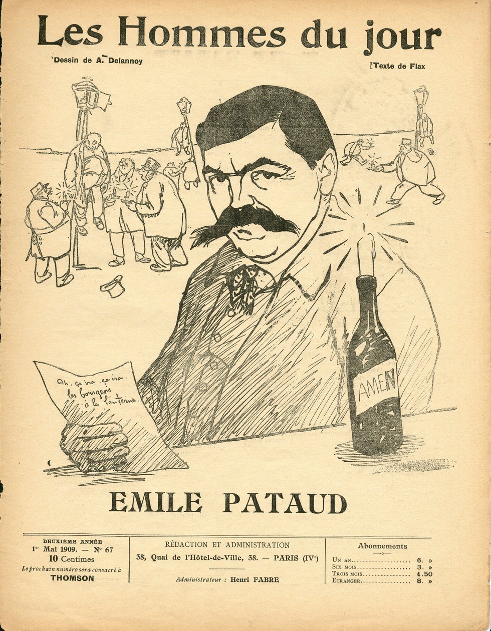 Omslag till ""The Men of the Day"", Satirical in B & W av Aristide Delannoy