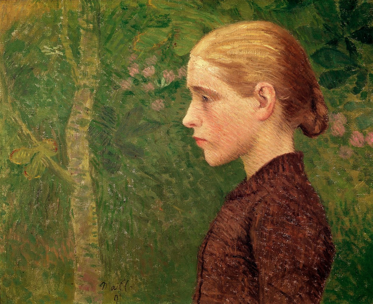 Byst av ungbondemålning av Aristide Maillol (1861-1944) 1891 sön. 46x55 cm Reims, Musee des Beaux Arts av Aristide Maillol
