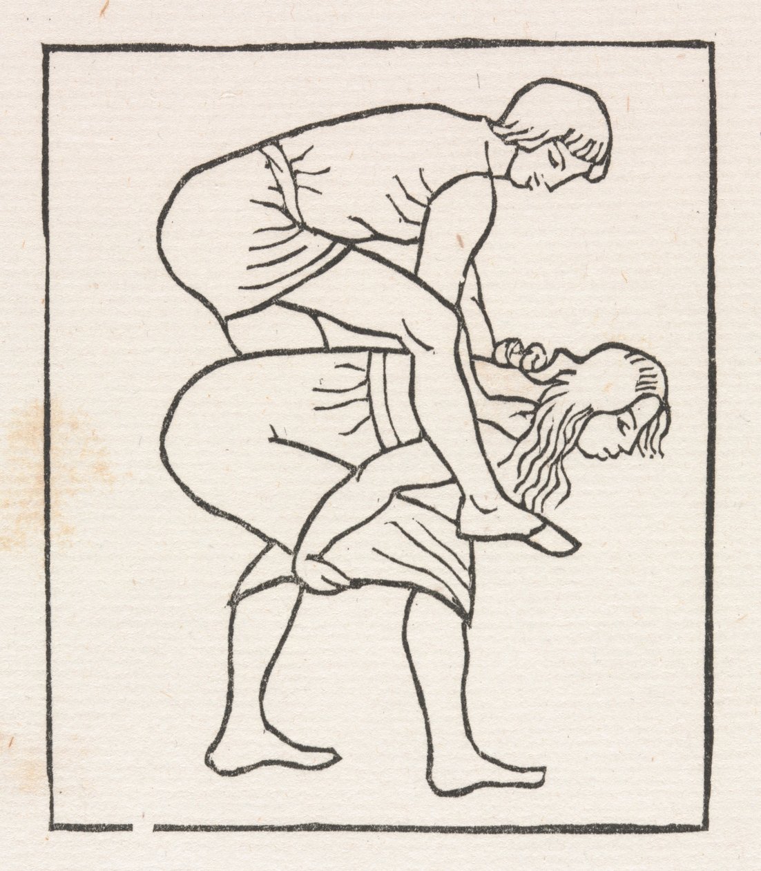 Daphnis och Chloe: Daphnis lägger äpplet i Chloes famn av Aristide Maillol
