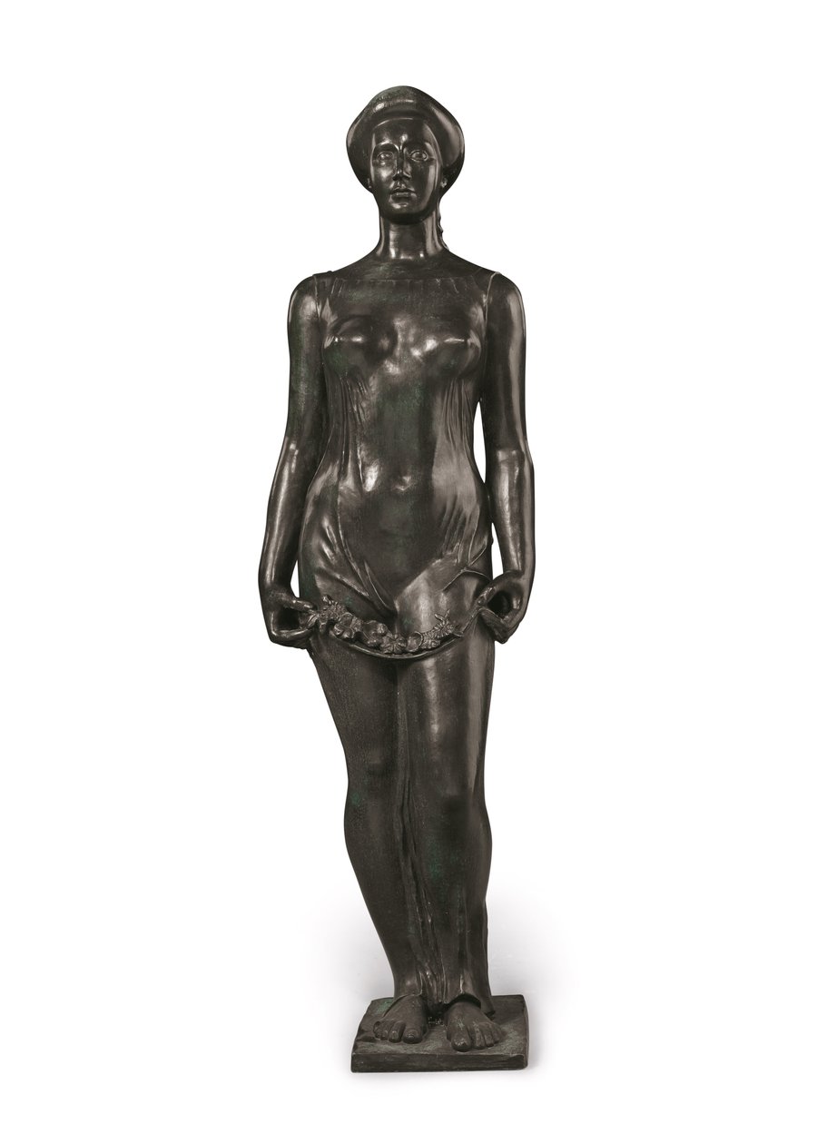 Flore (brons med svart och grön patina) av Aristide Maillol