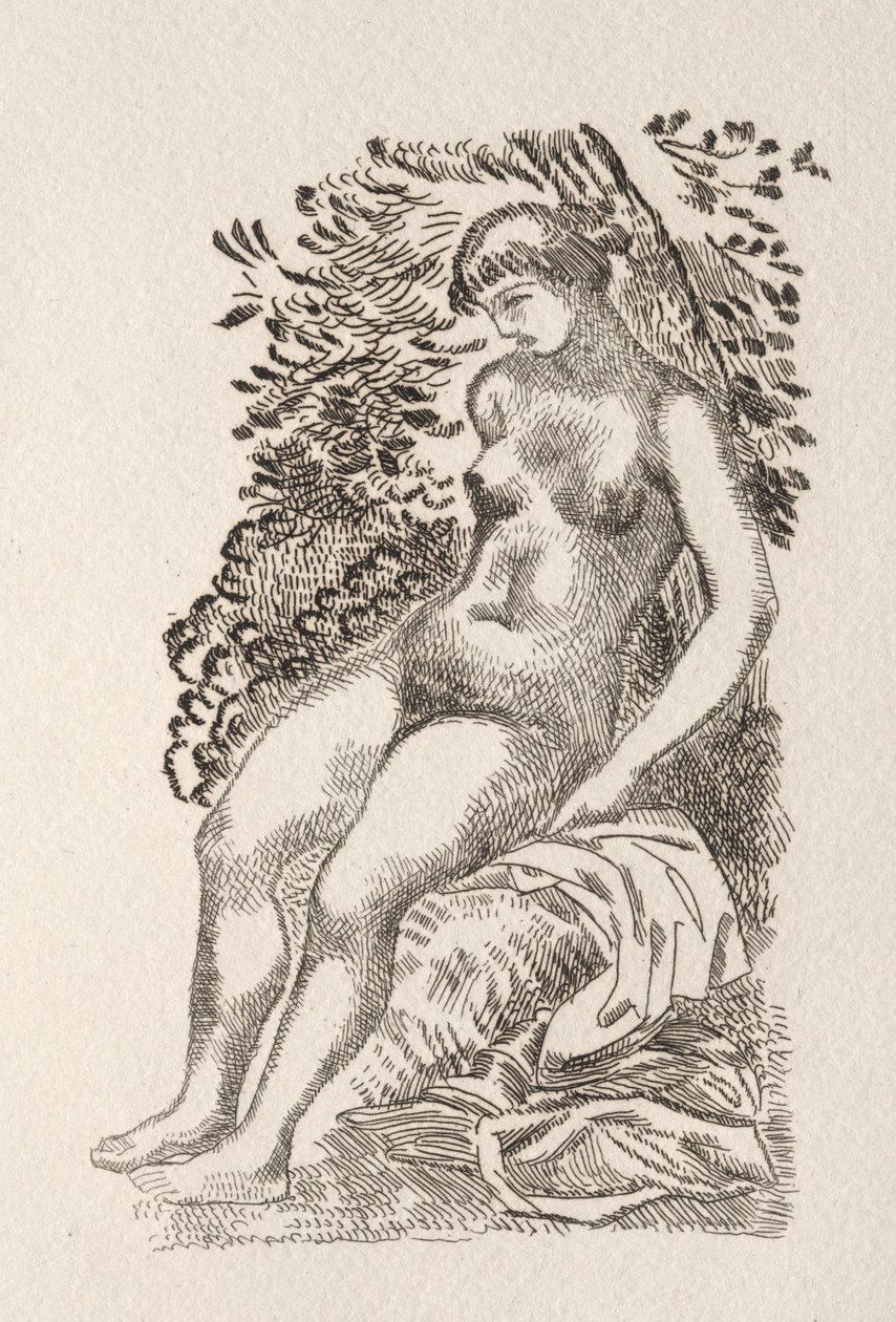 Illustration till en dikt av Pierre de Ronsard av Aristide Maillol