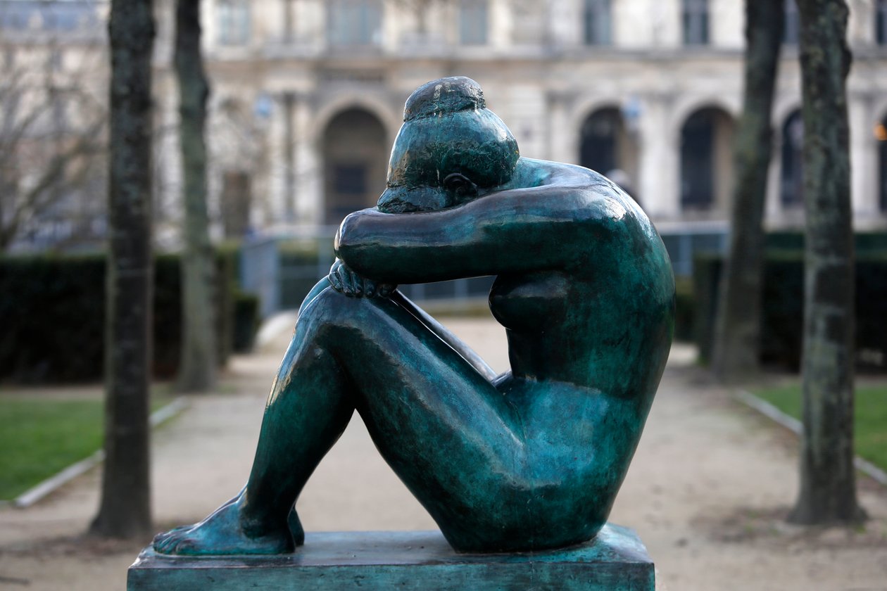 Tuileries Garden, Aristide Maillol, Night, Paris, Frankrike (foto) av Aristide Maillol