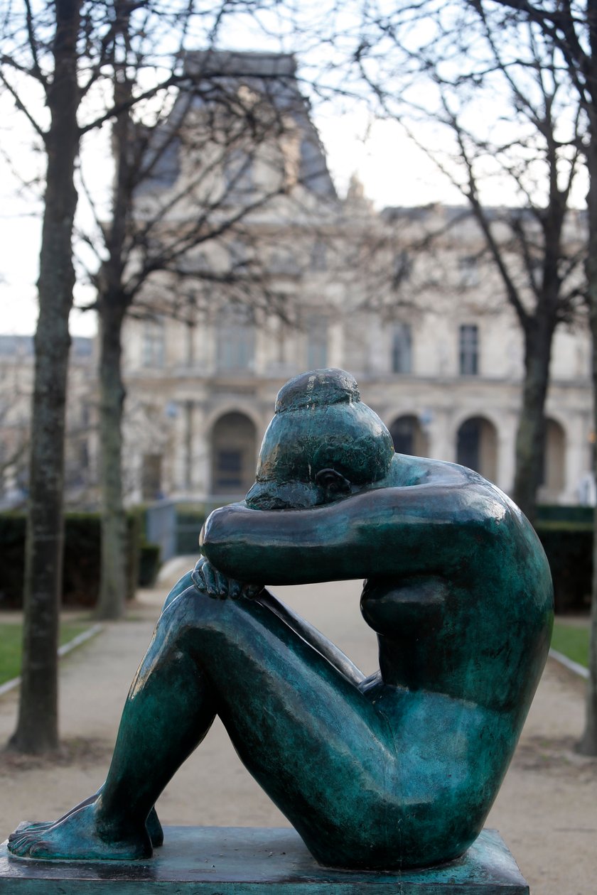 Tuileries Garden, Aristide Maillol, Night, Paris, Frankrike (foto) av Aristide Maillol