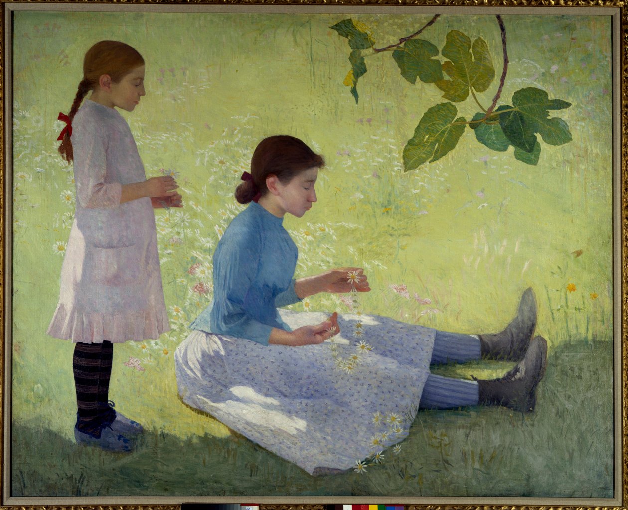Blommornas krona målning av Aristide Maillol (1861-1944) 1889 privat samling av Aristide Maillol