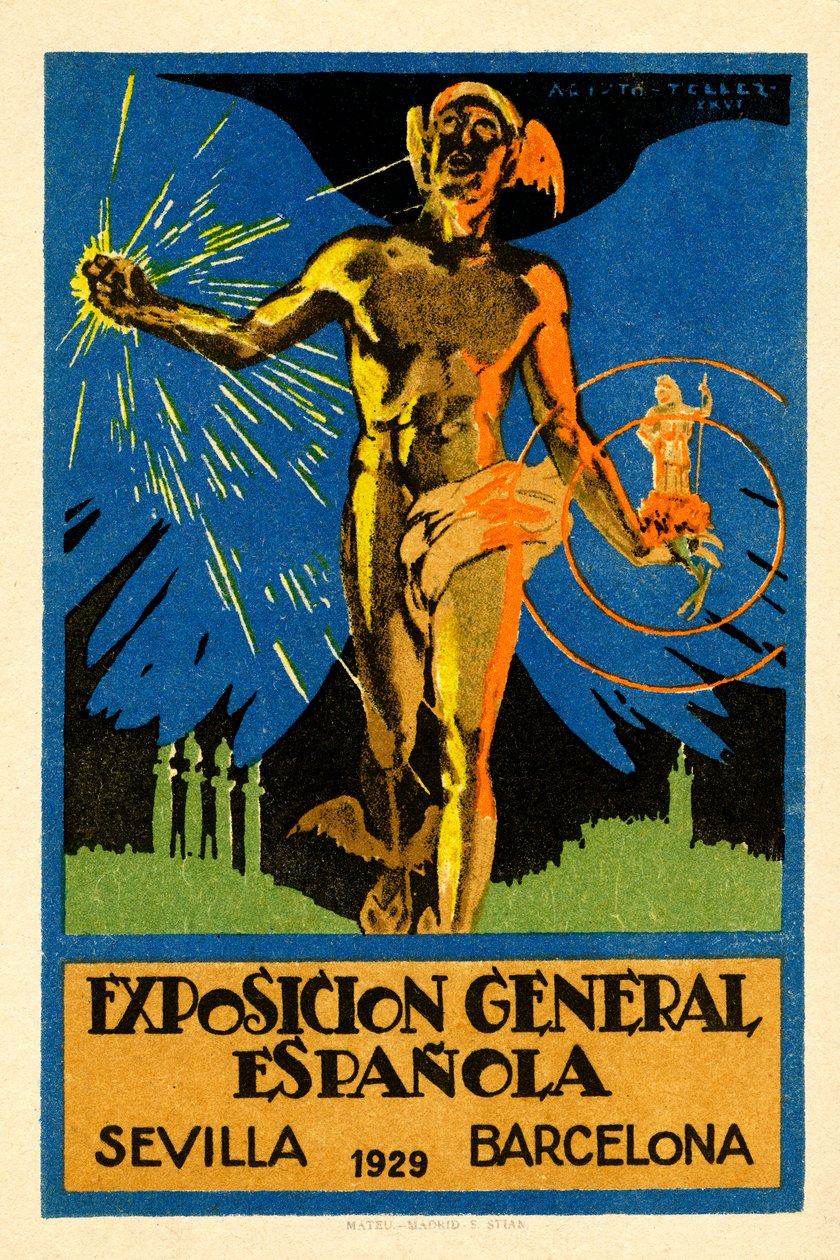 "Exposicion General Espñola" (Spanska allmänna utställningen) av Aristo Tellez
