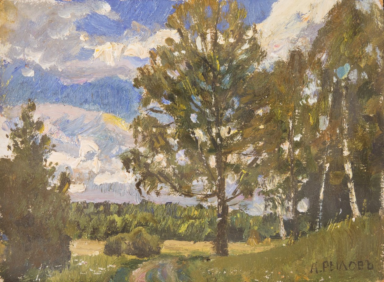 Sommarlandskap av Arkadij Aleksandrovic Rylov