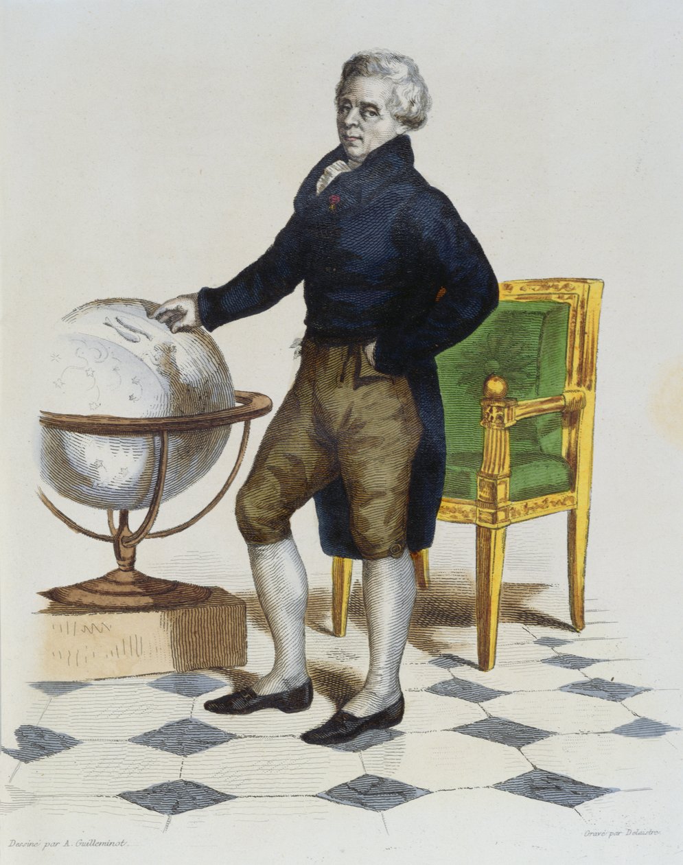 Pierre-Simon (1747-1825) Marquis de Laplace, graverad av Delaistre av Armand Guilleminot