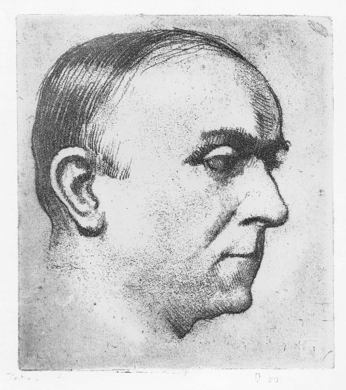 Porträtt av Edmond Glesener av Armand Rassenfosse
