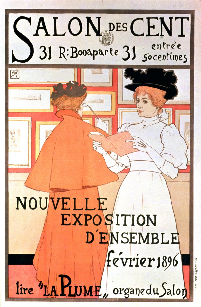 Affisch för en utställning på Salon des Cent, 1896 av Armand Rassenfosse