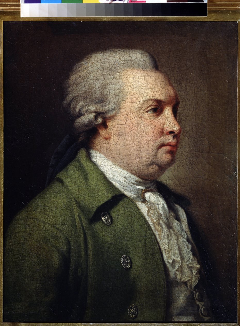 ""Portrait du dramaturge russe Denis Ivanovich Fonvizine (1745-1792)"" (Porträtt av dramatikern Denis Ivanovitch Fonvizin) Peinture d