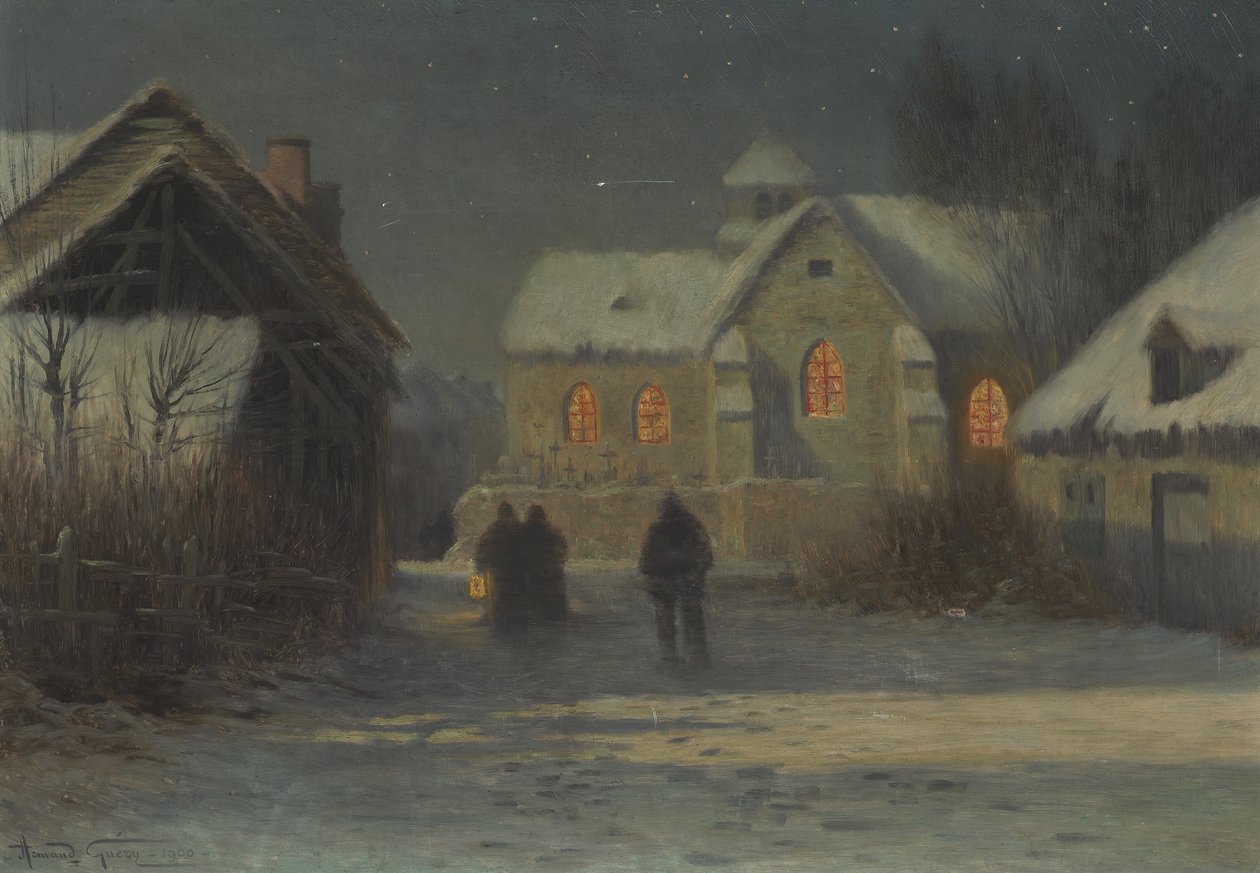 Midnattsmässa, julnatt i Bertincourt, Champagne av Armand Guery
