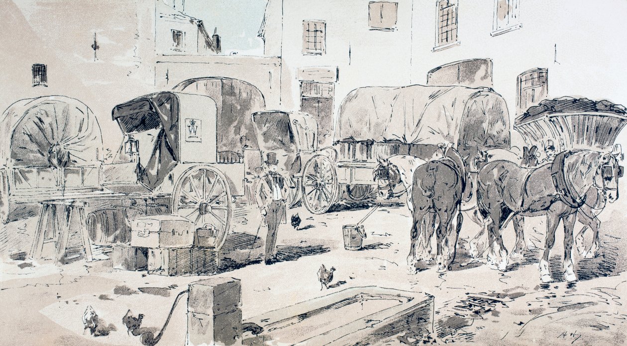 Typer av vagnar som användes under 1800-talet, 1886 av Armand Jean Heins