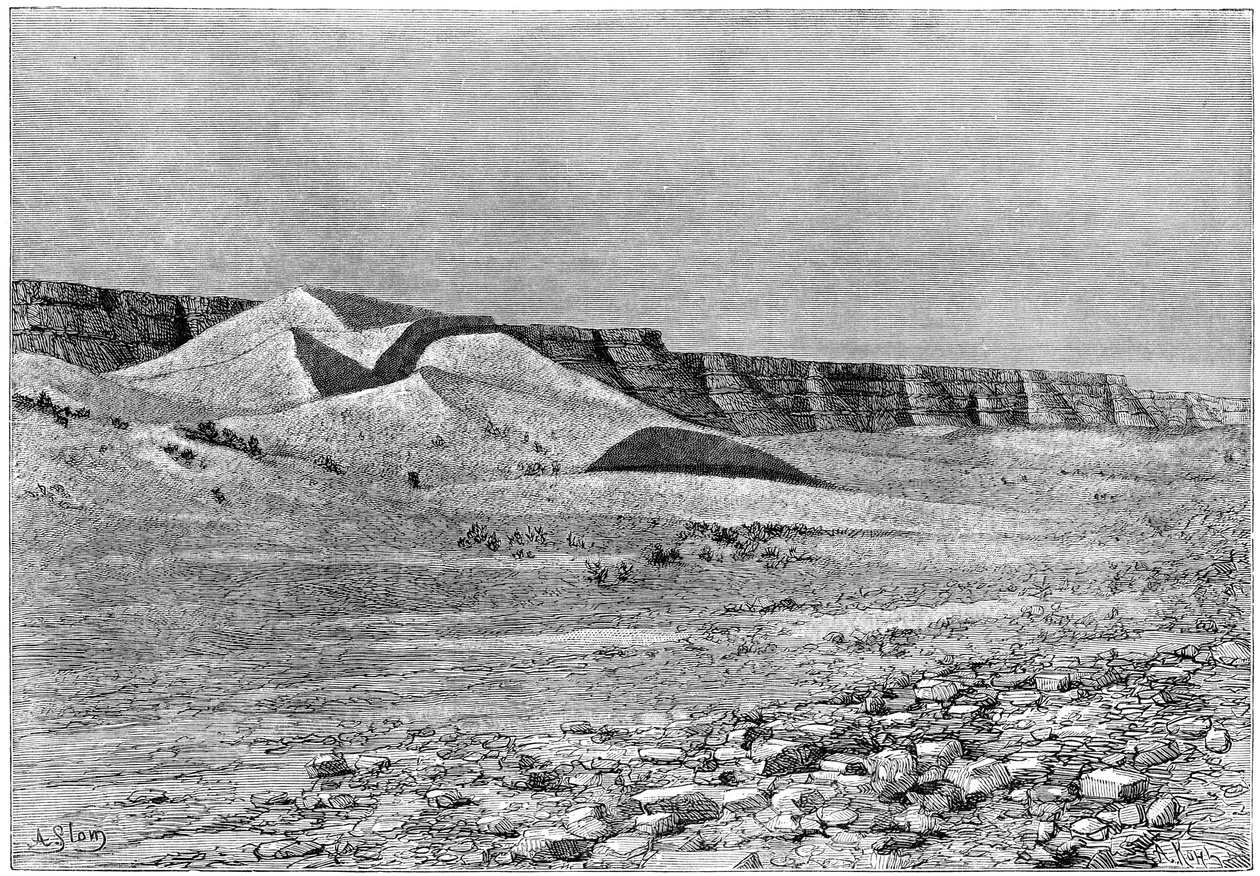 Igharghars klippor, tagna från norr om Temassinin, c1890 av Armand Kohl