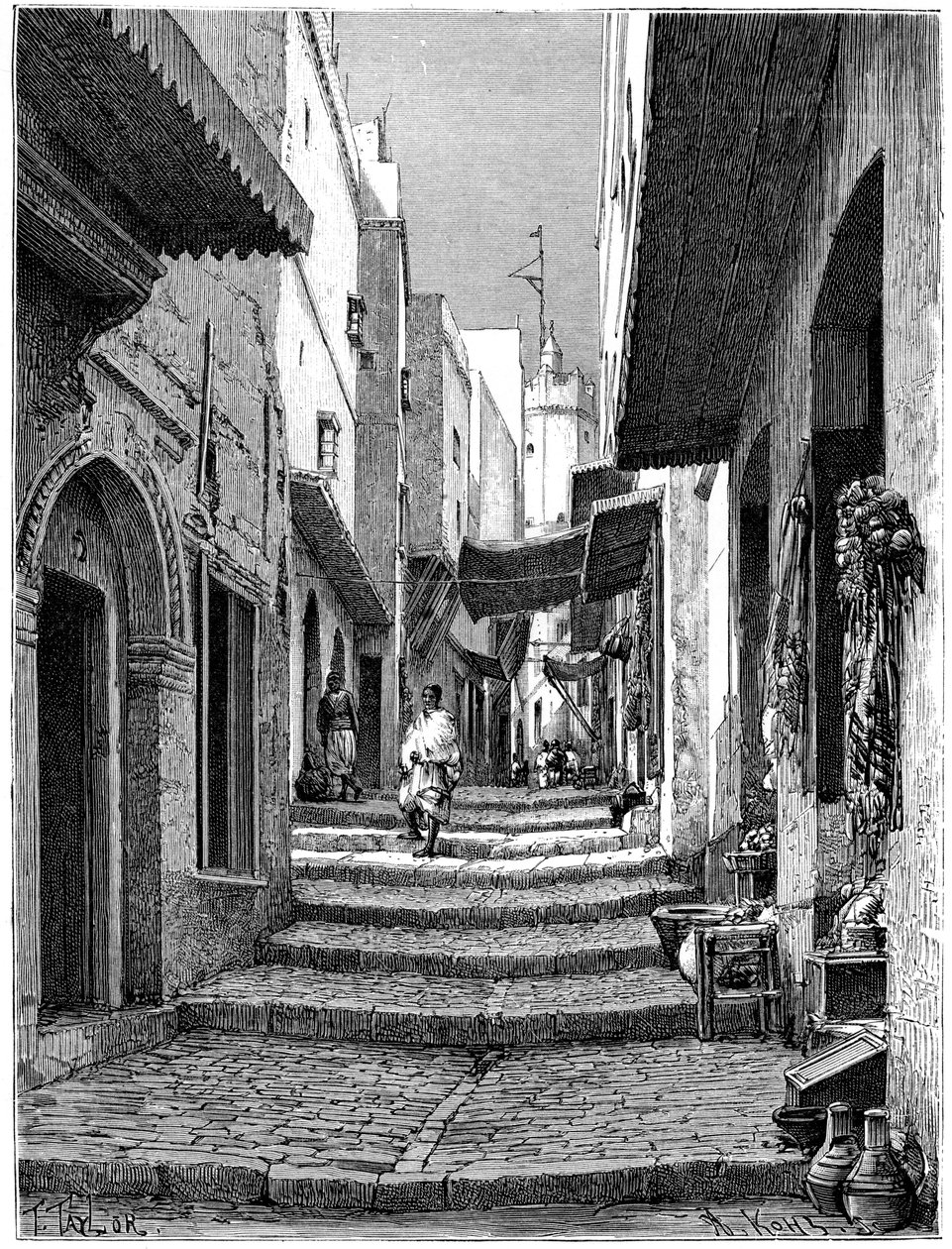 Gamla stan, Alger, c1890 av Armand Kohl