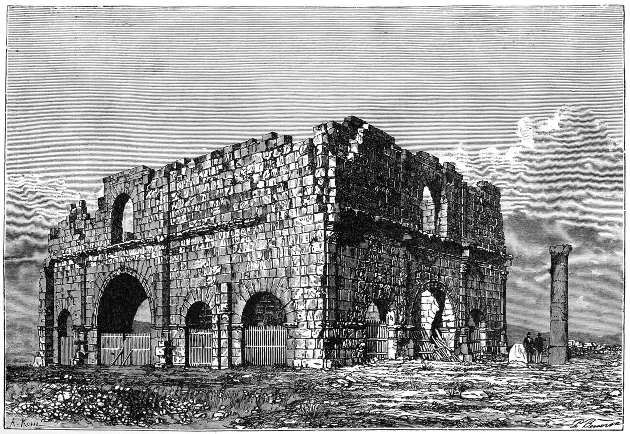Ruinerna av Praetorium, Lambaesis, Algeriet, c1890 av Armand Kohl