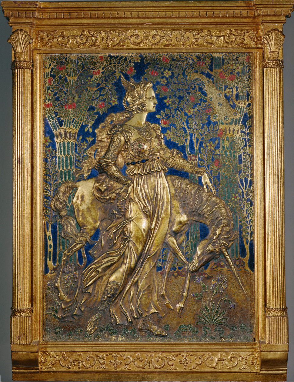 Prinsessan med enhörningen (målning på koppar) av Armand Point