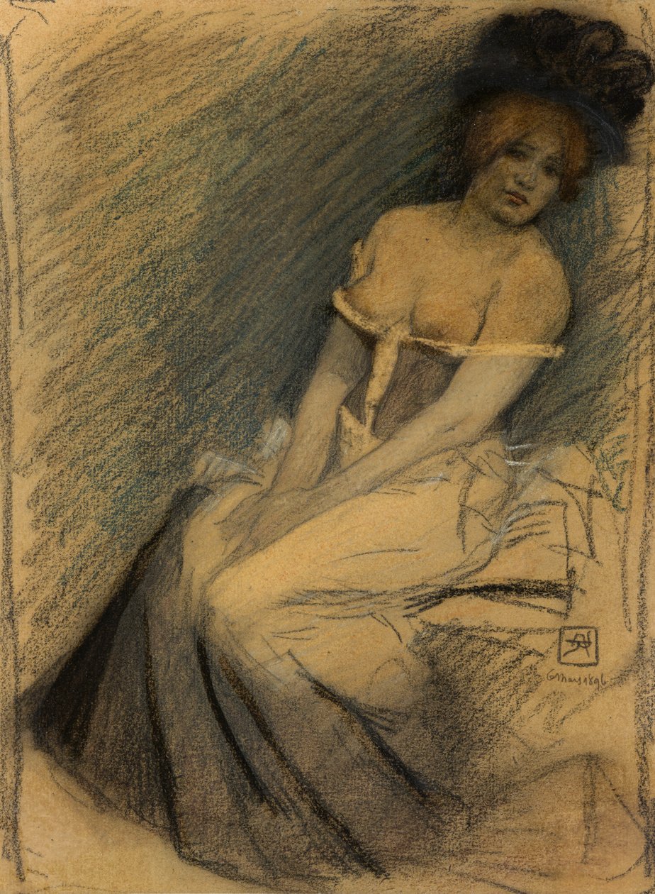 Väntar, 1896. av Armand Rassenfosse
