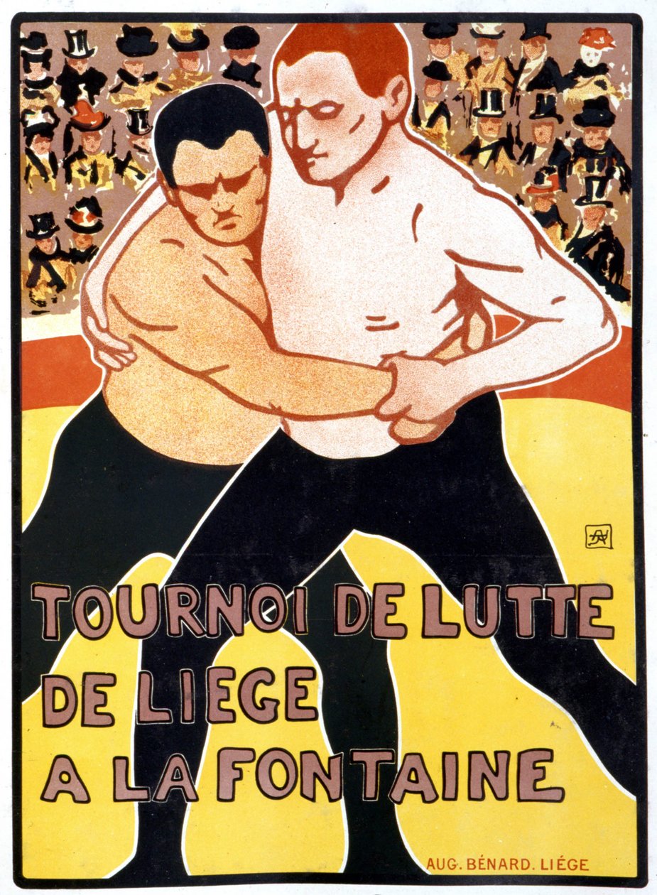 Liège-turnering vid fontänen av Armand Rassenfosse