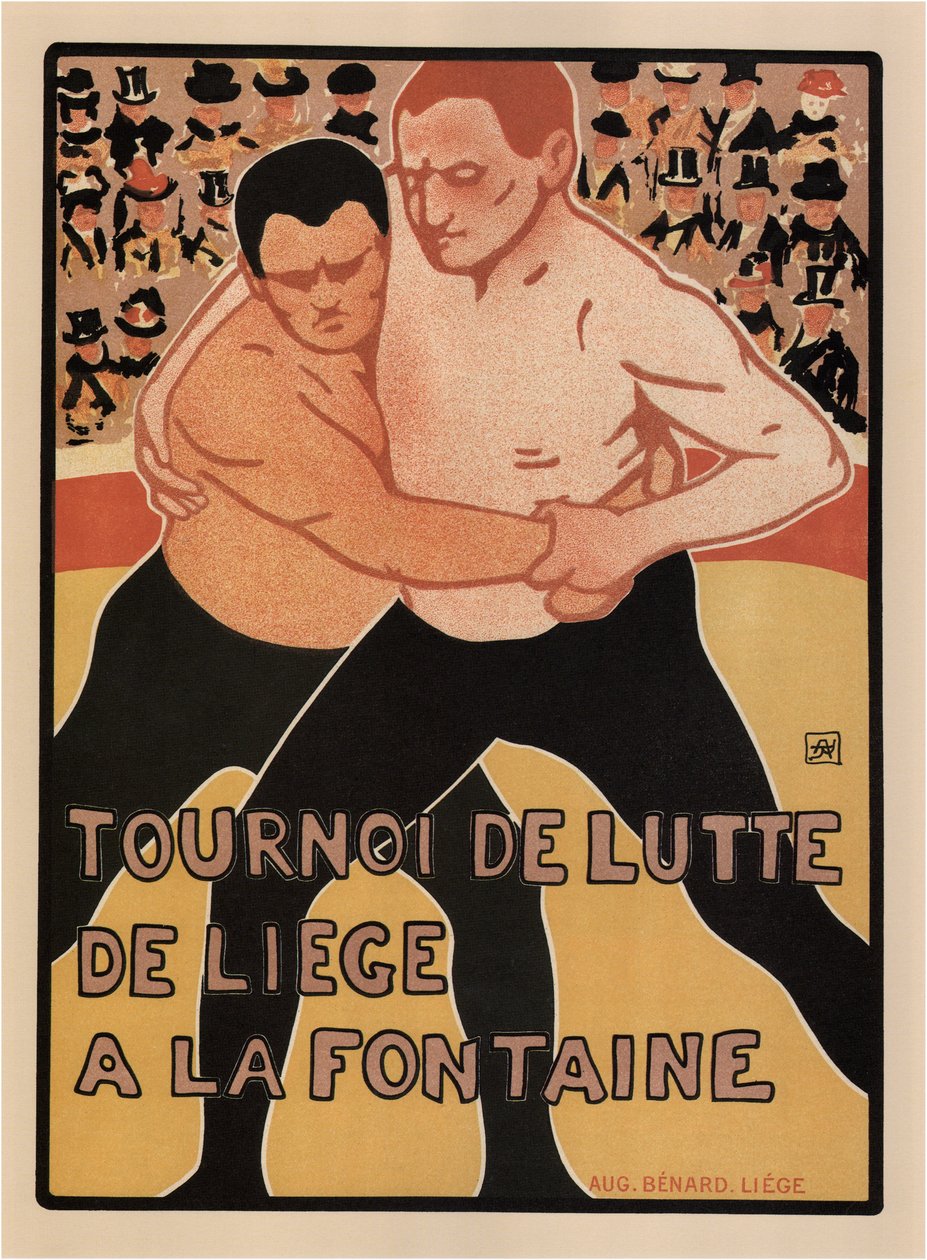 Brottningsturnering, Liège, 1899 av Armand Rassenfosse